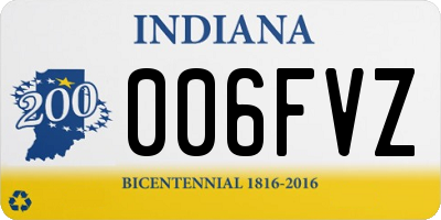 IN license plate 006FVZ