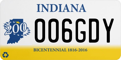 IN license plate 006GDY