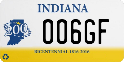 IN license plate 006GF