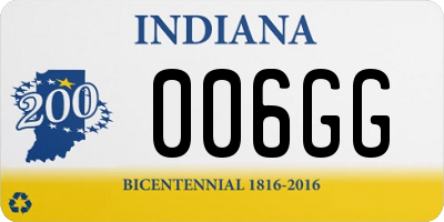 IN license plate 006GG