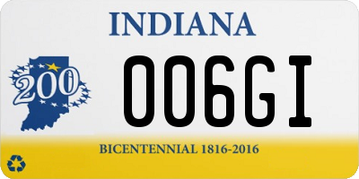 IN license plate 006GI