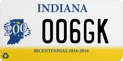 IN license plate 006GK