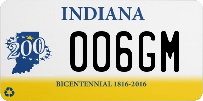 IN license plate 006GM