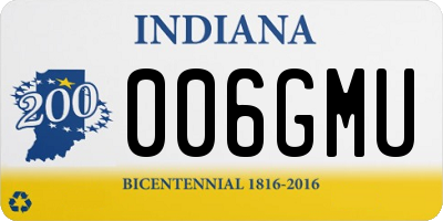IN license plate 006GMU