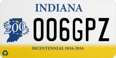 IN license plate 006GPZ