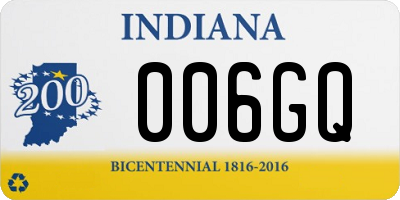 IN license plate 006GQ