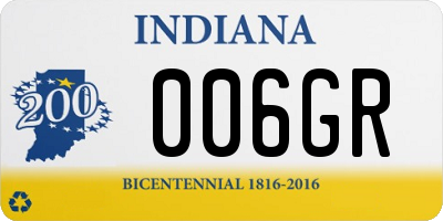 IN license plate 006GR