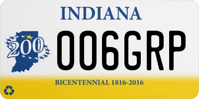 IN license plate 006GRP