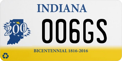 IN license plate 006GS