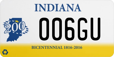 IN license plate 006GU