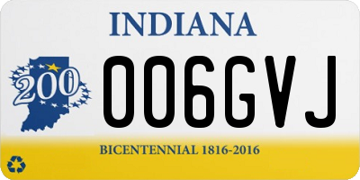 IN license plate 006GVJ