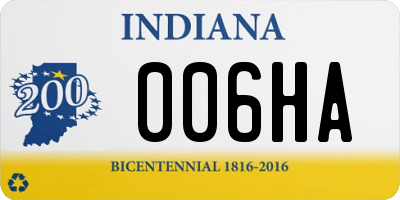 IN license plate 006HA