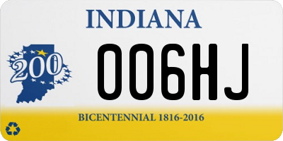 IN license plate 006HJ