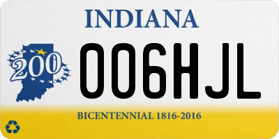 IN license plate 006HJL