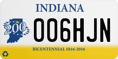 IN license plate 006HJN