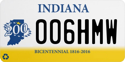 IN license plate 006HMW