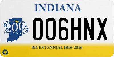 IN license plate 006HNX