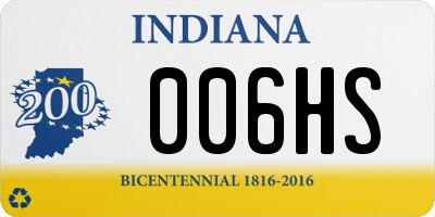 IN license plate 006HS