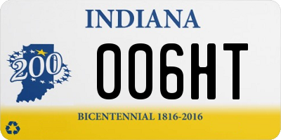 IN license plate 006HT
