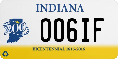 IN license plate 006IF