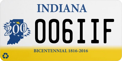 IN license plate 006IIF
