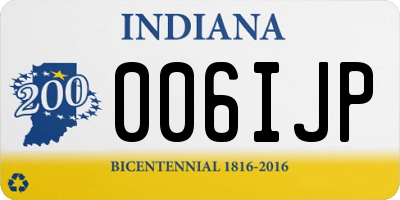 IN license plate 006IJP