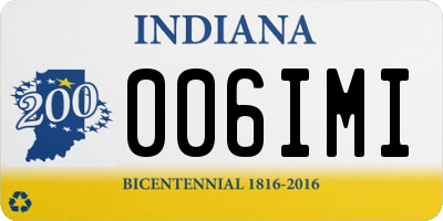 IN license plate 006IMI