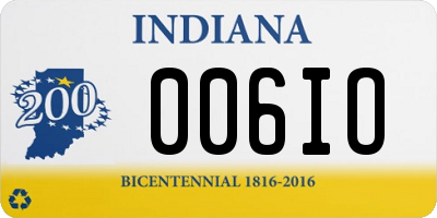 IN license plate 006IO