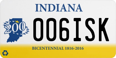 IN license plate 006ISK