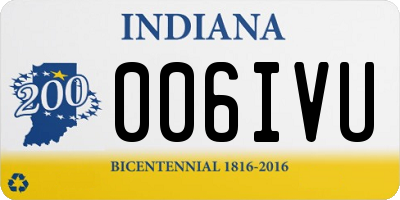 IN license plate 006IVU