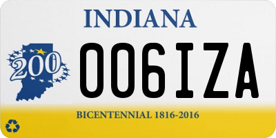 IN license plate 006IZA