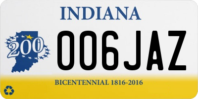 IN license plate 006JAZ