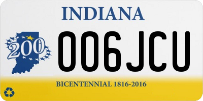 IN license plate 006JCU