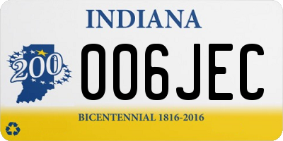 IN license plate 006JEC