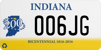 IN license plate 006JG