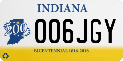 IN license plate 006JGY