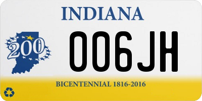IN license plate 006JH