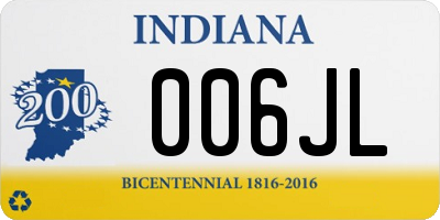 IN license plate 006JL