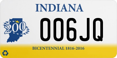 IN license plate 006JQ