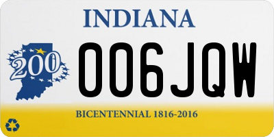 IN license plate 006JQW