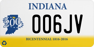 IN license plate 006JV