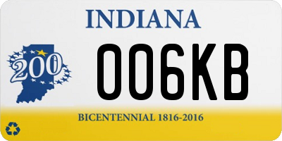 IN license plate 006KB