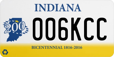 IN license plate 006KCC
