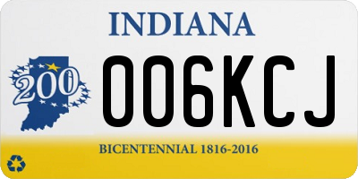 IN license plate 006KCJ