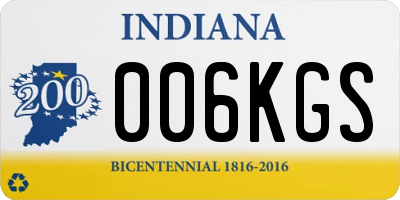 IN license plate 006KGS