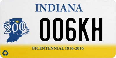 IN license plate 006KH