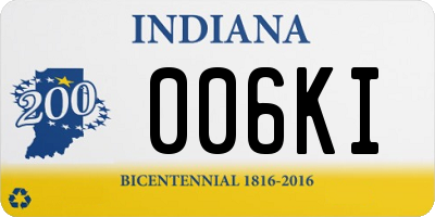 IN license plate 006KI