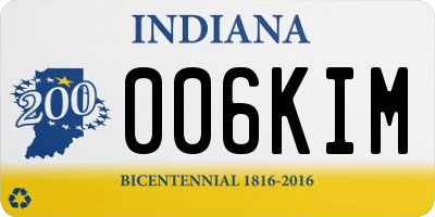 IN license plate 006KIM