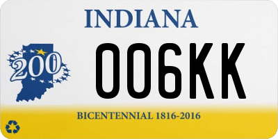 IN license plate 006KK