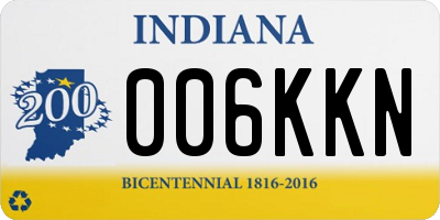 IN license plate 006KKN